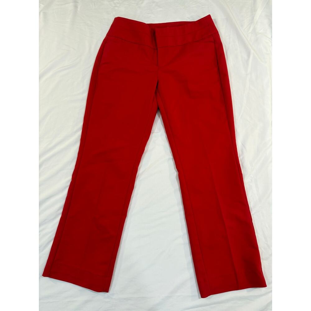 Elle Bright Red Dress Pants Trousers Size 8